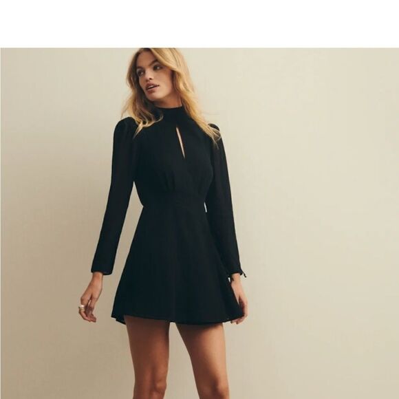 Reformation Ottessa Dress Black $248 NWT - Picture 12 of 14